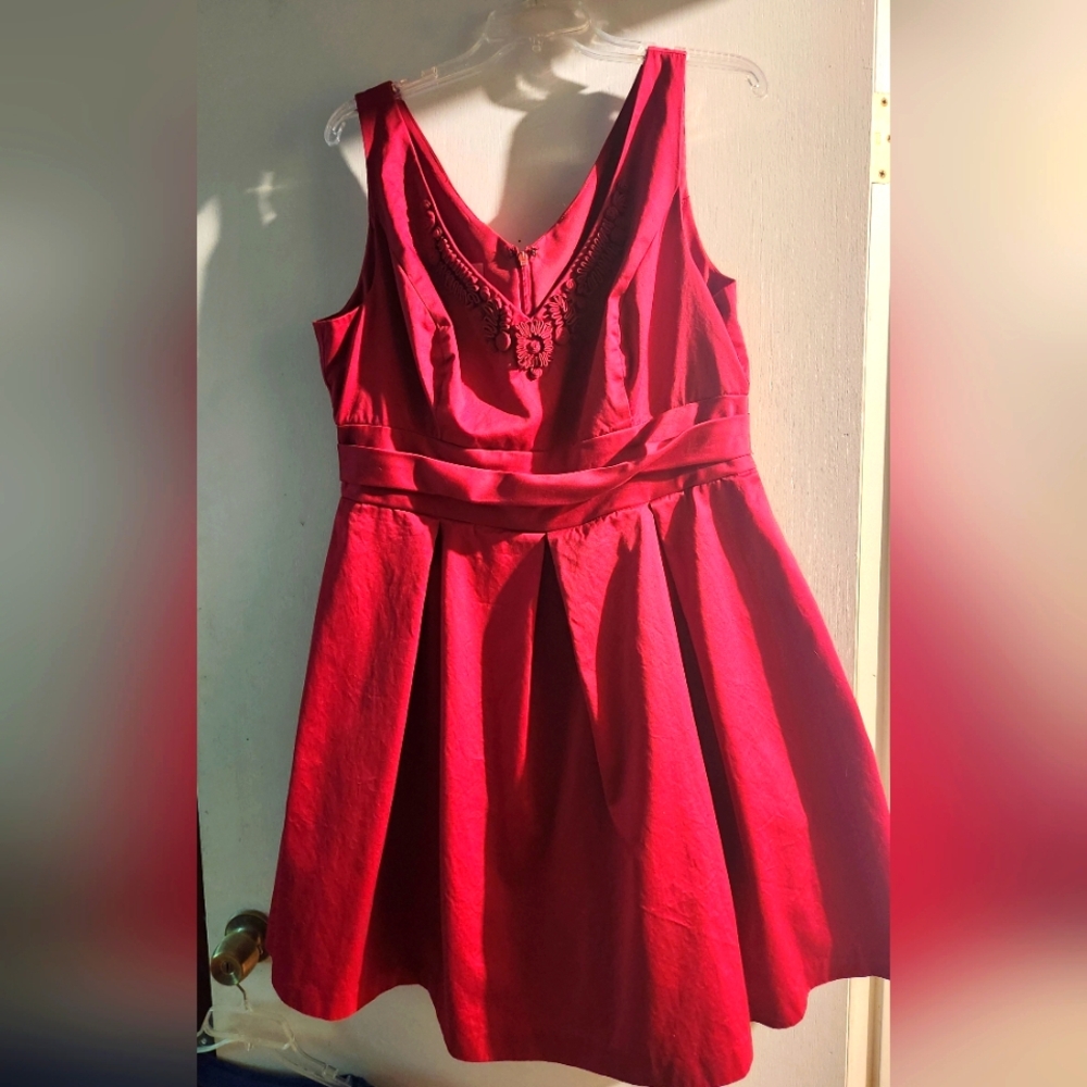 David's Bridal Red Prom Dress